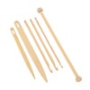 6Pcs Wood Hand Loom Stick Set Wood Weaving Crochet Needle