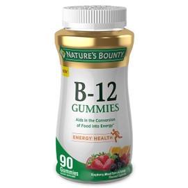 Nature's Bounty Nature’s Vitamin 500mcg Gummies Fruit Flavored Gummy Vitamin Supplements for Adults, B-12, 90 Count