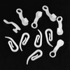 NiceLand 100pcs White Plastic Curtain Hooks for Door/Window Curtains
