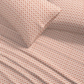 Vintage Comfort 4 Piece King Sheet Set - Coral Coastal Print Microfiber Bed Sheets | Ultra-Soft, Stain & Fade Resistant, All-Season Bedding Sheets & Pillowcases (Scallop Shell - Coral)