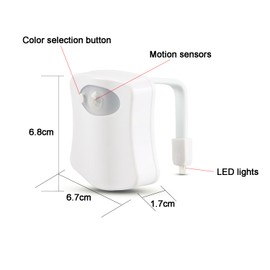 SHUBEIEUMI 16 Colors Motion Sensor Toilet Night Light, Home Toilet Light, for Kids and Oldes for Bathroom Washroom
