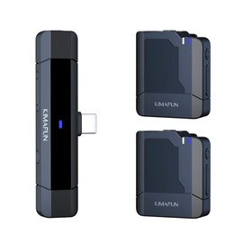 KIMAFUN Drahtloses Lavalier Mikrofon für Type-C-Android, Kabelloses Ansteckmikrofon Plug-Play für YouTube/Facebook/Tik Tok Live-Stream, Vlogger, Videoaufzeichnung, Interview, G50-4(2TX+1RX)