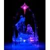 The Christmas Workshop Nativity Ornament, Clear with Multi Coloured LED,