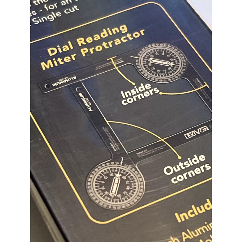 Finder LEXIVON Aluminum Miter Saw Protractor 7-Inch Rust Proof Angle