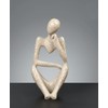 Heatunk Sandstone Resin Thinker Style Abstract Sculpture Statue - Collectible