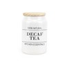 Purely Home Minimalist Ceramic Decaf Tea Canister - Simplistic Black