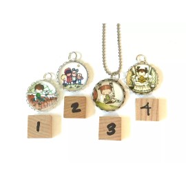 Notari Studio One Joan Walsh Anglund Children's Book Illustration Artisan Pendant Necklace