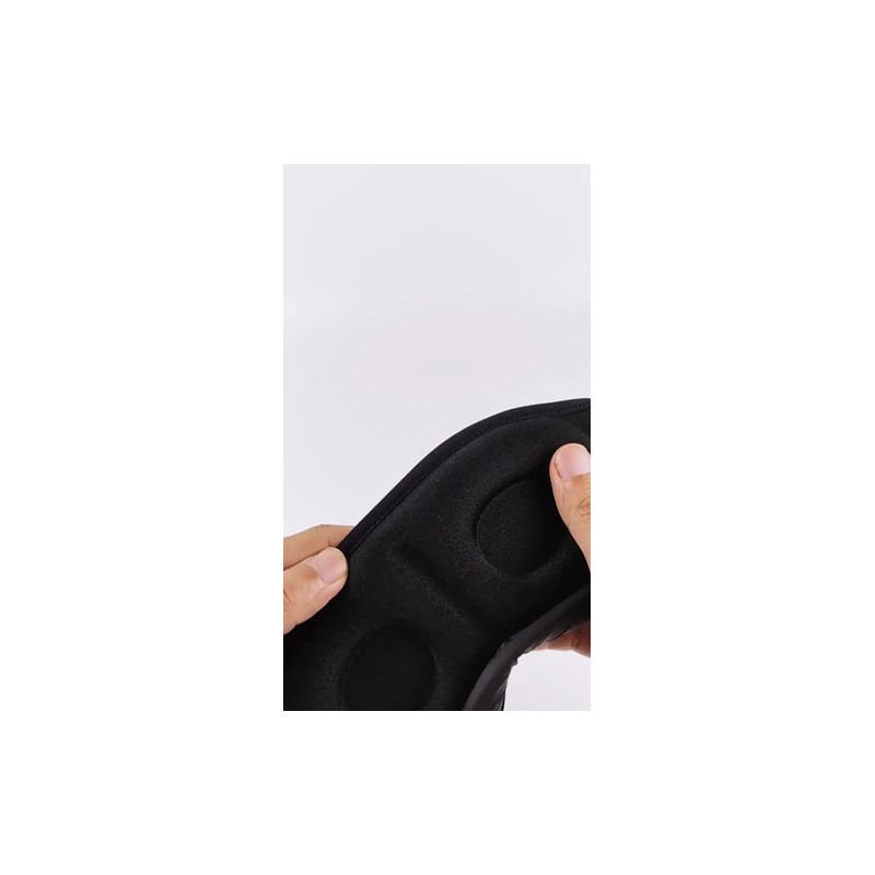 Antifaz para Dormir Ergonómico Negro Espuma Memoria Ajustable Bloquea Luz