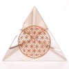 Luxury Handmade Crystal Flower of Life Triangle Pyramid Orgonite Original