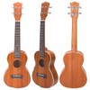23in Ukulele Brown Mahogany Wood with Bag Capo String Cleaning