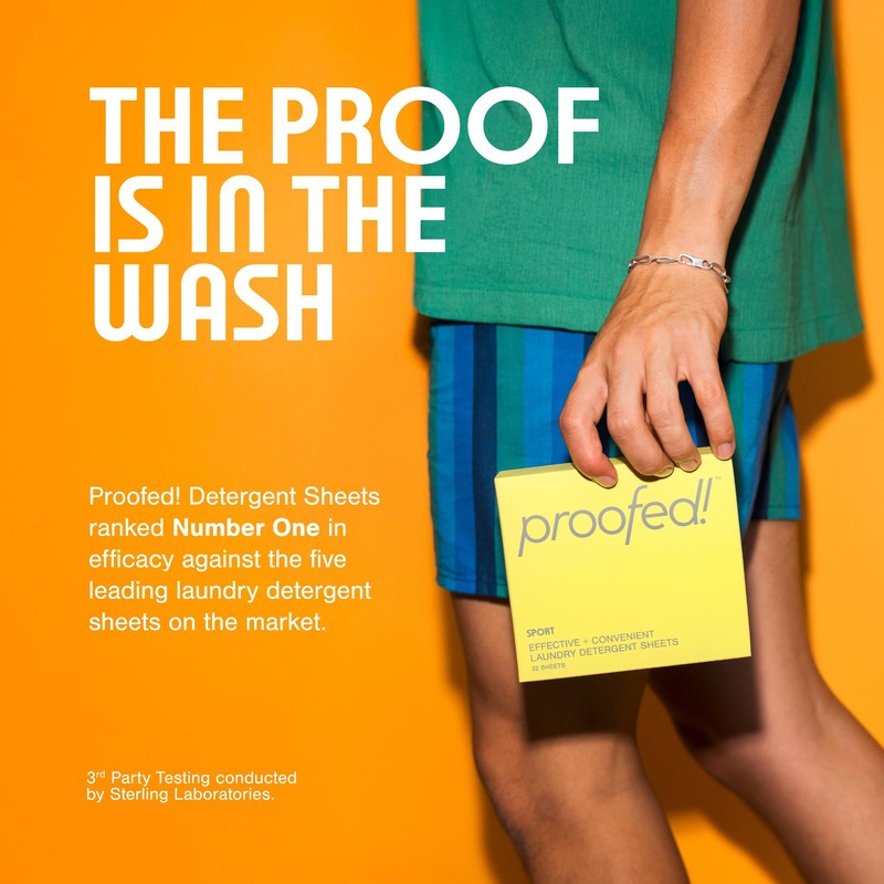 Proofed! Laundry Detergent Sheets, 96 Count, Sport Scent, The Only