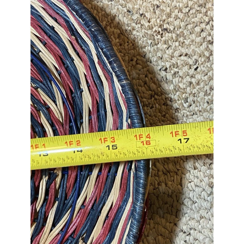 Threshold New Threshold Round Handcrafted Rattan Wreath Floral Decor 16"