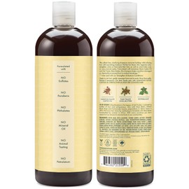SheaMoisture Jamaican Black Castor Oil Strengthen & Restore Shampoo, Shea Butter, Peppermint & Apple Cider Vinegar, Sulfate Free, Chemically Processed Hair, Family Size (2 Pack -16 Fl Oz Ea) | SheaMoisture