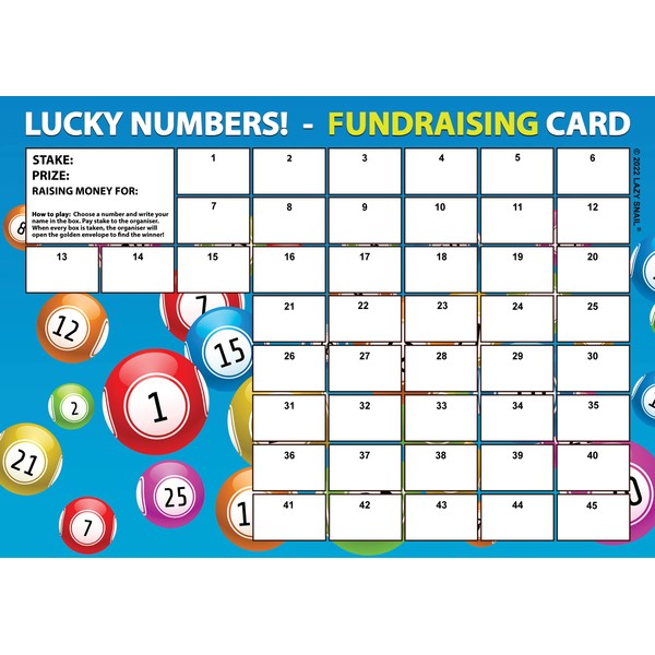 Lazy Snail 'Lucky Numbers' Fundraising Cards - Pack of 4