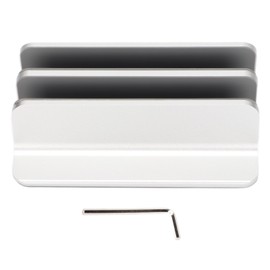 Laptop Holder Vertical 2 Slots Aluminum Alloy Adjustable Laptop Stand for Home Office Desktop Tablet Notebook