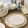 AmorArc Stoneware Dinnerware Sets for 8,Reactive Ceramic Plates and Bowls