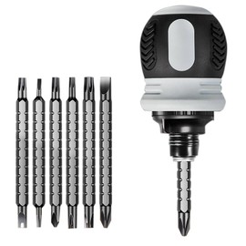 Effortless Ratchet Screwdriver, 12 In 1 Multi-function Chromium Vanadium Alloy Steel 2 Directions Screw Driver for Daily Household Repairs (1)