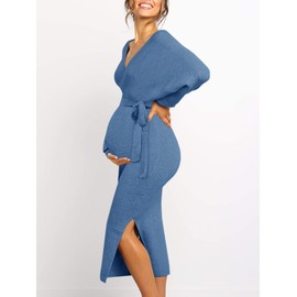 Chang Yun Maternity Nursing Dress Sweater Dress for Women Wedding Guest Dress Baby Shower Maternity Photoshoot Outfits