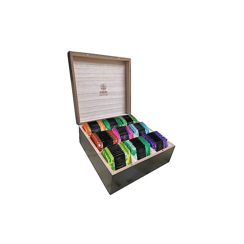 Horley, Caja de Madera con 90 sobres selectos de Tés