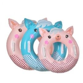 Creative Inflatable Round Swim Ring for Kids - Influencer Style (LF1679) One Size / Blue + 70cm 30ea