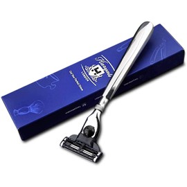 Haryali London 3 Edge Cartridge Rasierer Mit Edelstahl Langgriff Bart Schnurrbart Perfekte Rasur Rasiermesser Für Männer