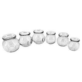 Royal Massage 6pc Fire Glass Cupping Jar Set