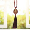 Buddha Car Pendant Peach Wood Exquisite Carving Mind Purification Wealth