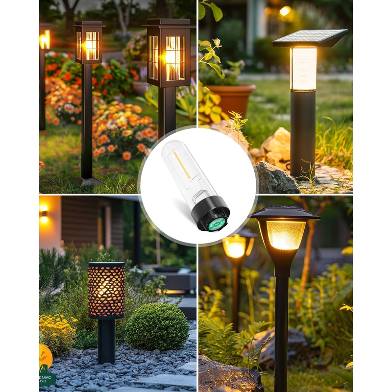 TrustWheel Solar Garden Light Replacement Bulbs, Warm White 3000K 0.5W