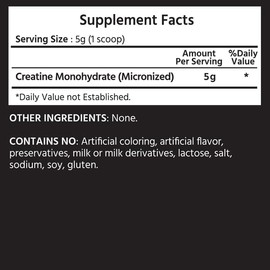 ML Naturals Micronized Creatine Monohydrate Powder – Pure & Unflavored – Vegan, Gluten-Free, Non-GMO, NSF-Certified, cGMP-Compliant – 300g (60 Servings)