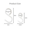 Mt.Jun 6-Pack Secure & Quiet Plastic S Hooks, Flexible Neck