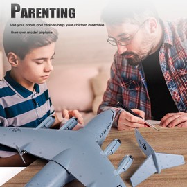 Dodoore RC Plane Remote Control Airplane, 2 Channels RC Airplane, C-17 Military Transport Aircraft, 2.4GHz EPP Foam Fixed-Wing RC Glider with Gyro and 2 Batteries, Easy to Fly for Kids and Adults