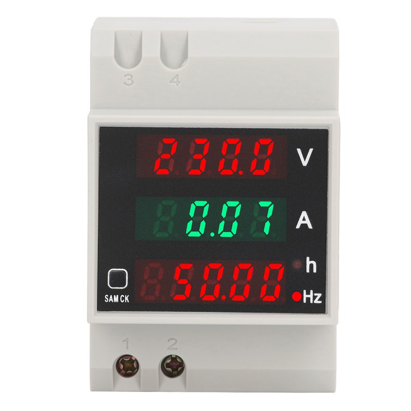 Digital Single Phase Energy Meter Tester Electricity Usage Monitor Ampermeter
