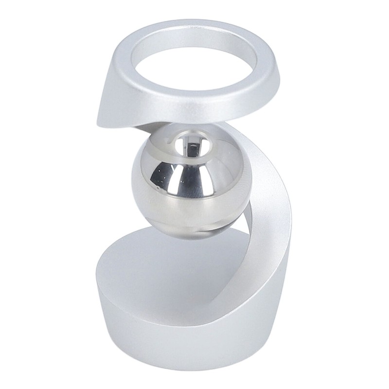 Desktop Suspended Gyroscope Reduce Anxiety Silver Bead Aluminium Alloy Rotating