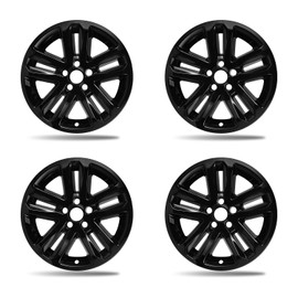 Paanlok 18 Inch Wheel Covers Hubcaps for 2011-2019 Ford Explorer, Fits Factory Alloy Wheel OEM #BB5Z-1007-A, 4-Pack Direct Replacement Gloss Black Wheel Skins