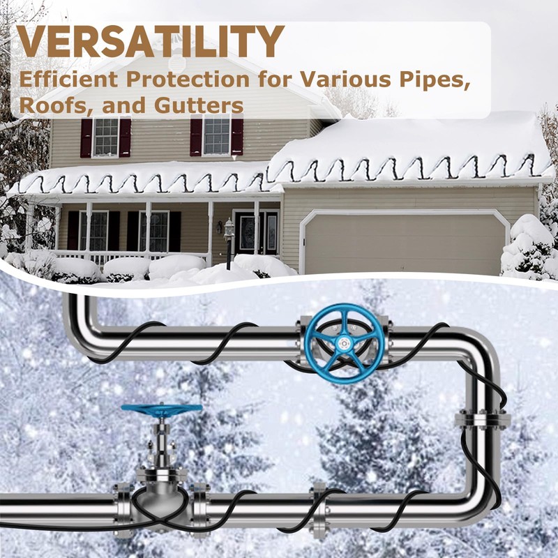 HEATIT JHSF1 Self Regulating Pre-Assembled Heating Cable 100-feet 120V Roof