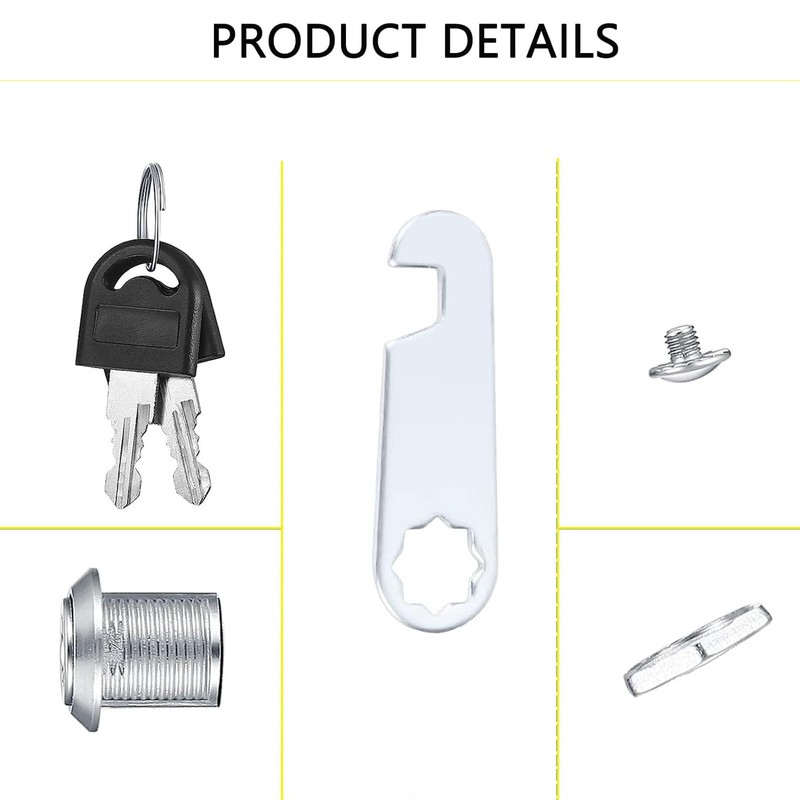 (Pack of 10) Mailbox Turning Tongue Lock File Cabinet Lock