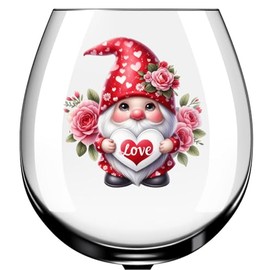 x12 Floral Gnome Gonk Valentine's Day Vinyl Decal Stickers Colour df831