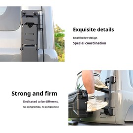 JLZHUYO for Suzuki Jimny JB64 Tailgate Ladder Jimny Sierra JB74 Car Retrofit Exterior Fold Rear Door Climbing Trim Accessory 2018-Current