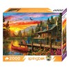 Springbok's Cabin Evening Sunset 2000 Piece Puzzle for Adults Featuring