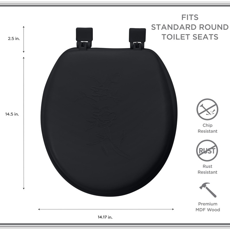 Bath Bliss Extra Soft Standard Round Toilet Seat | Decorative