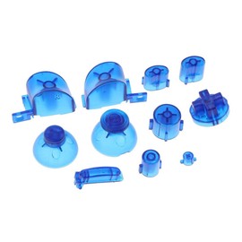 ABXYZ Buttons +Thumbstick D-pad Triggers Full Buttons Mod Set Replacement for NGC Gamecube Controller (Clear Blue)