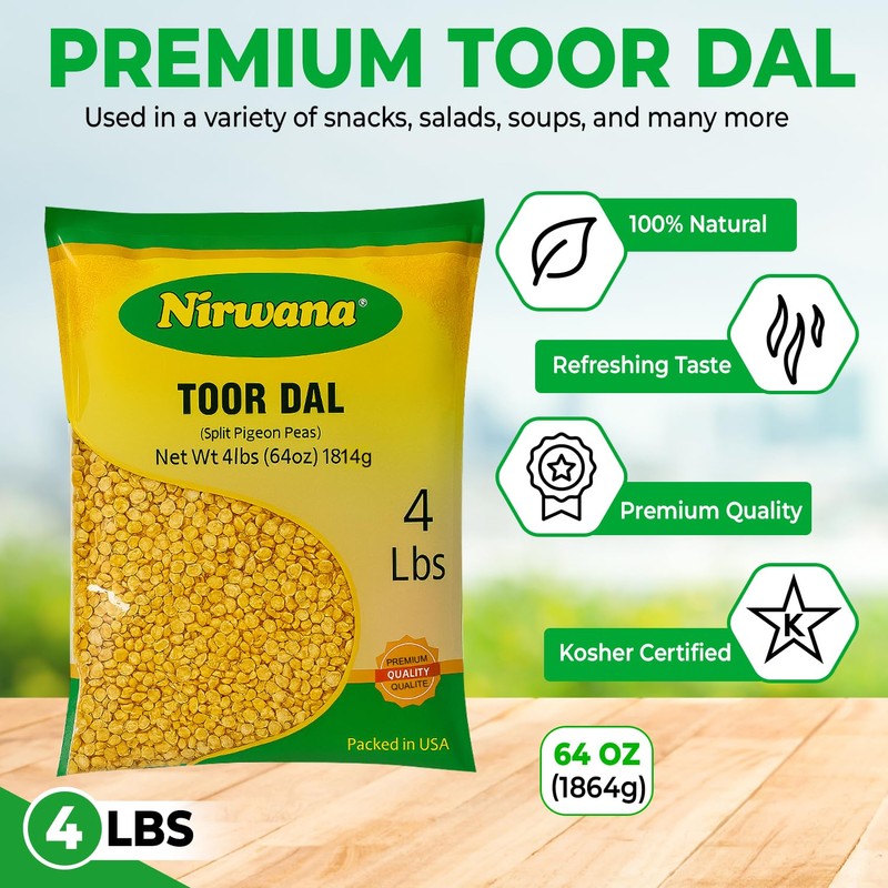 Split Pigeon Peas (Toor Dal) – Premium Dry Yellow Lentils