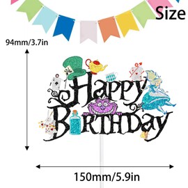 Alicia - Kit de decoración para tartas mágicas para fiestas de té, baby shower, niños, suministros de decoración para fiestas de cumpleaños