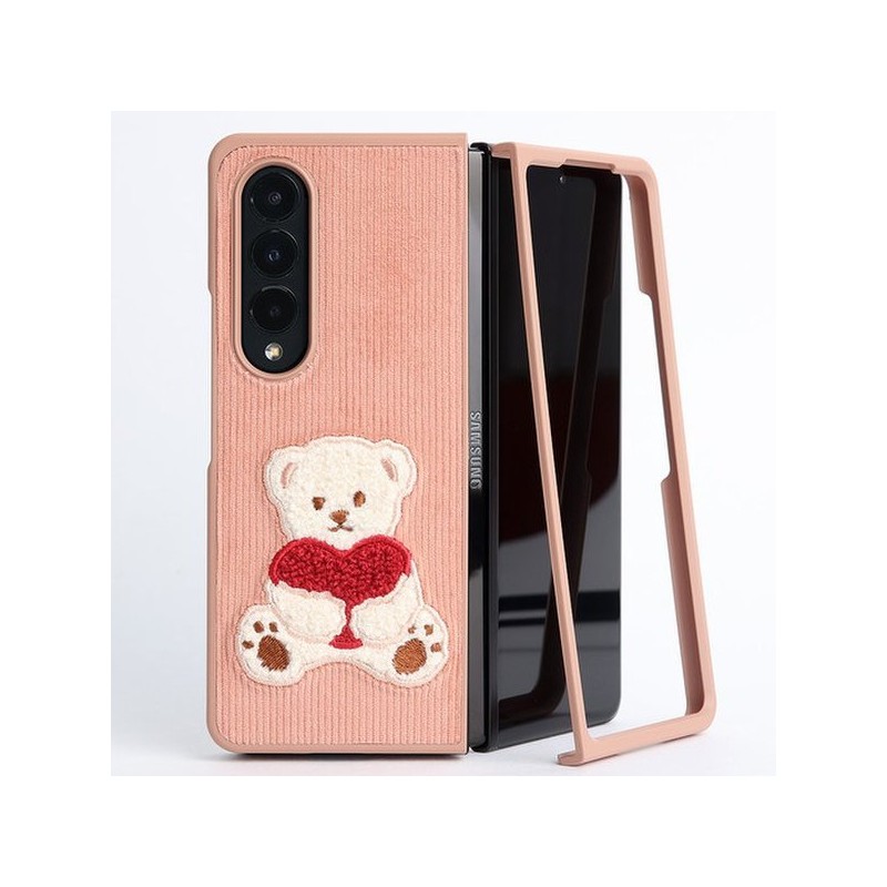 Design Skin (신세계김해점)( 갤럭시 Z폴드4 ) 자수 바타입(빅베어)-핑크 ITM22799 (Shinsegae