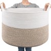 Extra Large Wicker Storage Basket, 83L Round Jute Basket for