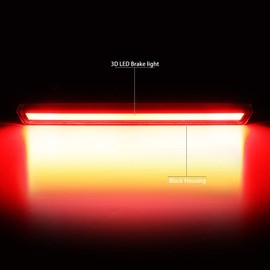 Auto Dynasty 3D LED Bar Black Housing Third 3rd Tail High Mount Brake Stop Light Lamp Compatible with Chevy Suburban Tahoe 15-20