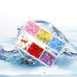 3D Flower Nail Art Charms,Nail Design Supplies Decoration Accessories 3D Acrylic Flower Blossom Petal with Pearls Beads Nail Art Accessories Nail Decoration Kits for Women (Style 1)