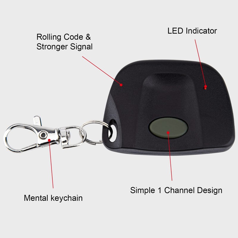 3 Pack Keychain Remote Control for Linear Multi-Code 300MHz 10