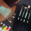 12 pcs Professional Paint Brush Set, Natural Hog Hair and