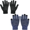 iDopick 2 Pairs Winter Warm with Touchscreen Fingers, Anti-Slip Thermal
